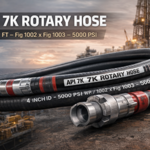 API 7K rotary hose 4 inch 5000 PSI drilling mud hose Fig 1002 Fig 1003