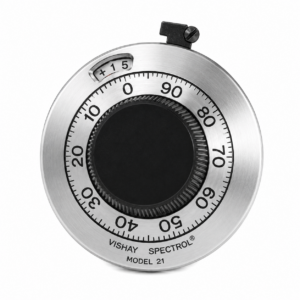 Vishay Spectrol Model 21 15-turn counting dial with lock, 46 mm diameter, 1/4 inch shaft, part number 21-1-11